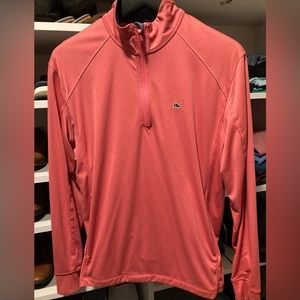 Vineyard Vines Quarter Zip, Salmon, Medium